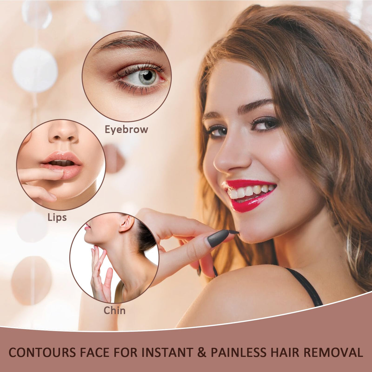 Battery Powered Facial Hair Remover with 2 Replacement Heads Y5679