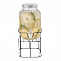 Mason Jar Glass Beverage Dispenser with Metal Stand, 1 Gal G14637