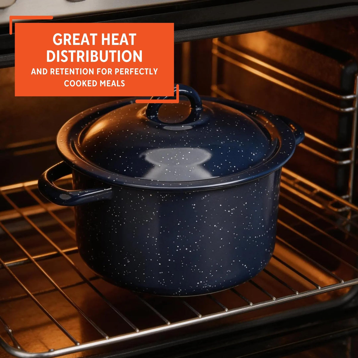 6 Qt Enamel Stock Pot T944