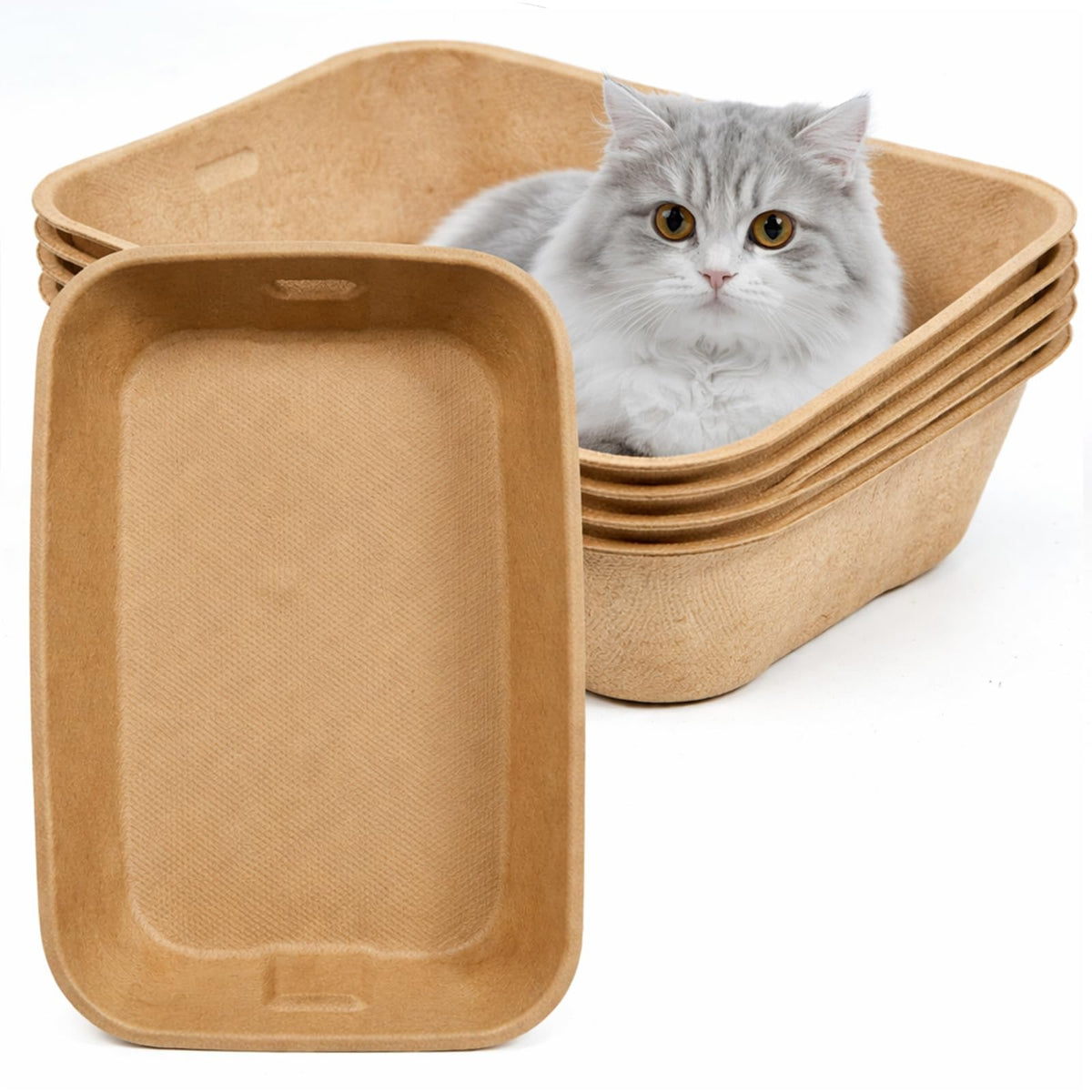 15 Pack Disposable Cat Litter Box Large W22228