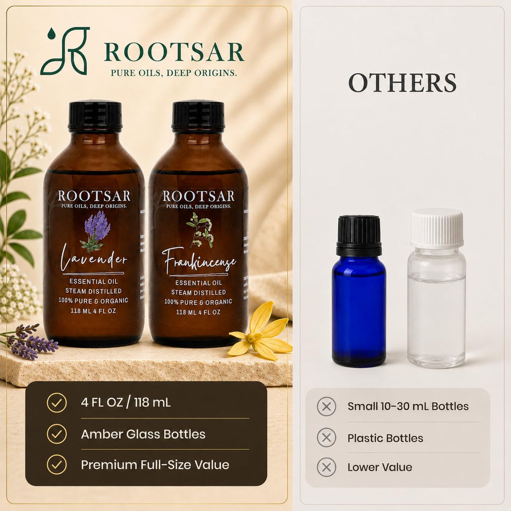 2 Pack Frankincense and Lavender Essential Oils 4 Fl Oz X631