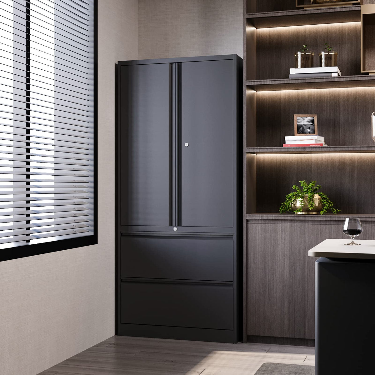 Metal Cabinets with Lockable Drawers and Doors O703