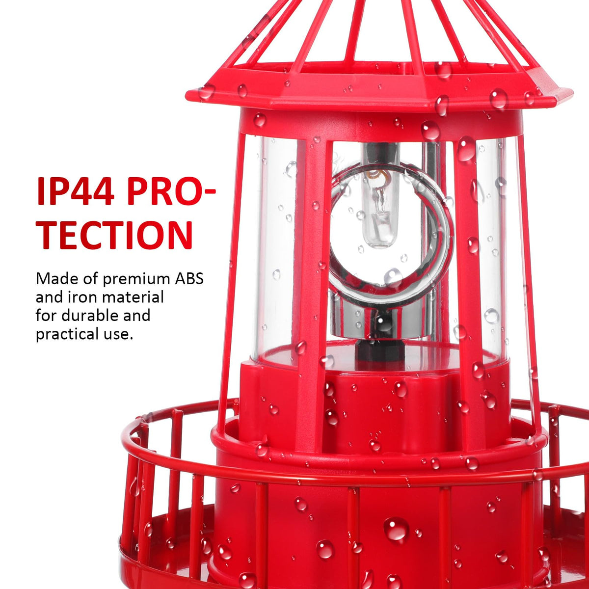 Solar Rotating Lighthouse Garden Light K756139