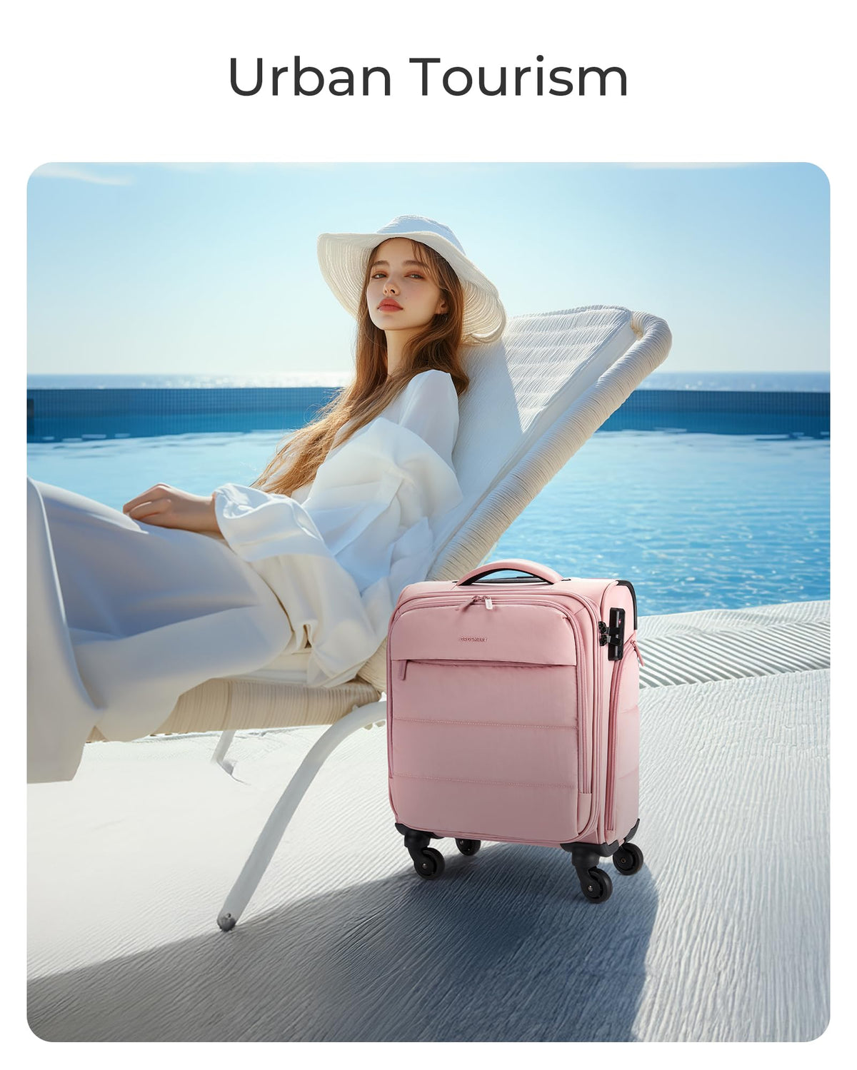 Black Softside Underseat Suitcase with Wheels F5899
