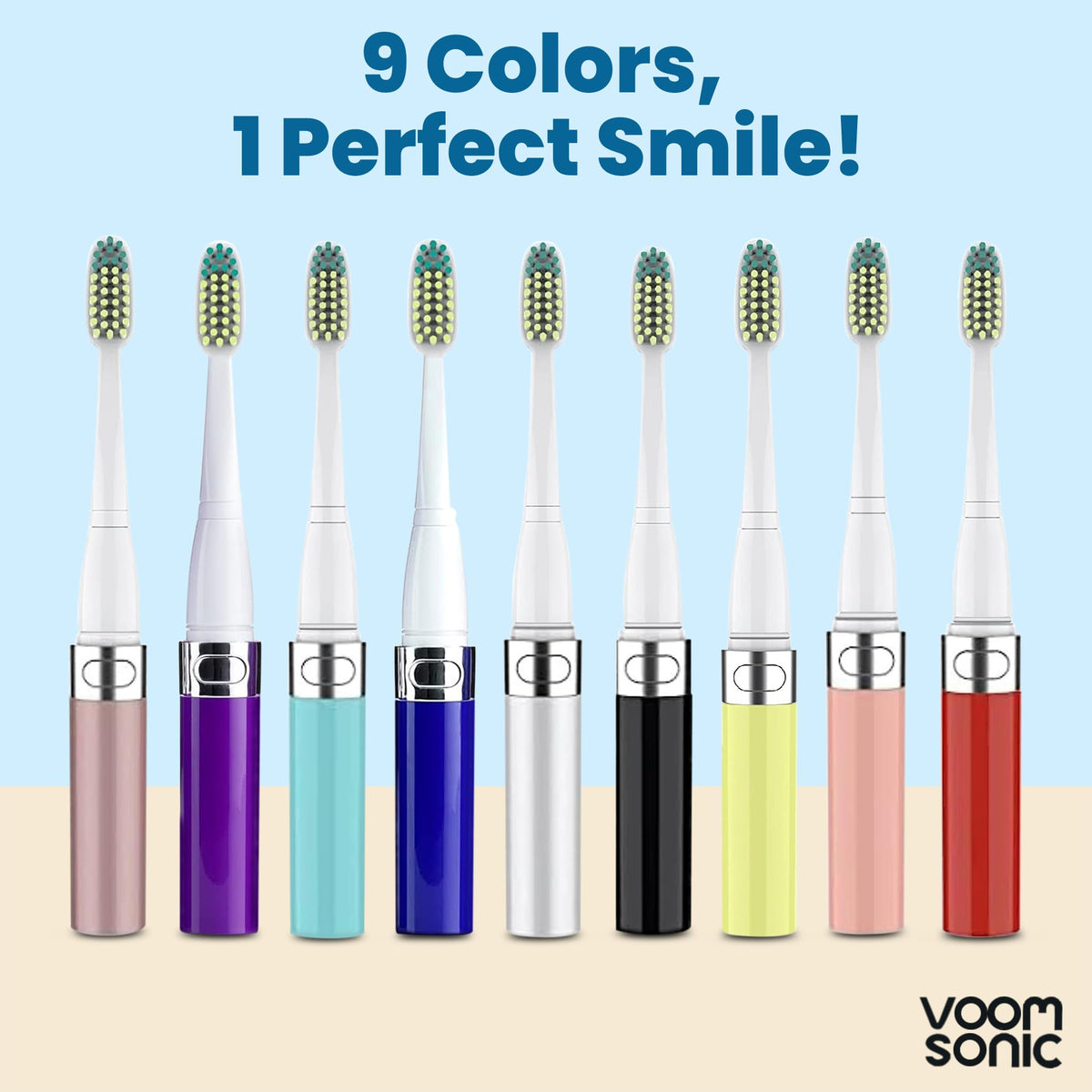 Black Blue 2-Pack Travel Electric Toothbrush Z525