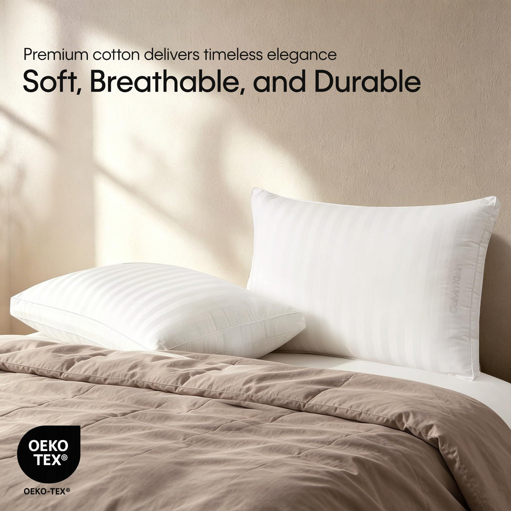 King Size Set of 2 Medium Soft Bed Pillows M106986