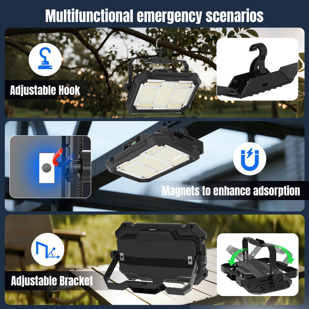 400W 32000LM Rechargeable Magnetic LED Work Light V618433