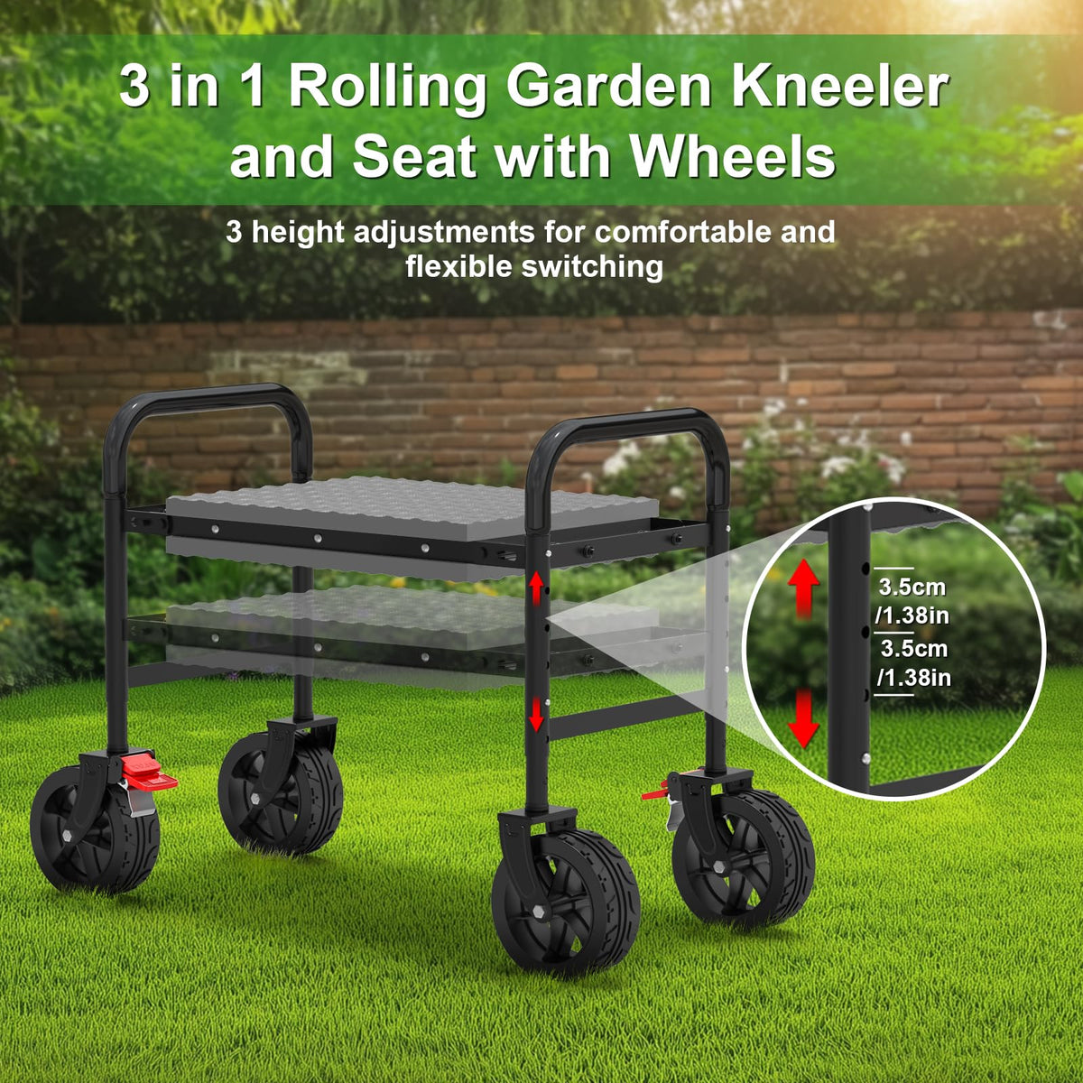Rolling Garden Kneeler and Seat K759