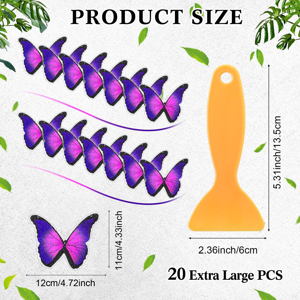20 Pcs Non Slip Bathtub Stickers with Scraper C1231