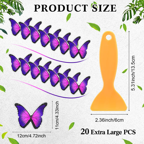20 Pcs Non Slip Bathtub Stickers with Scraper C1231