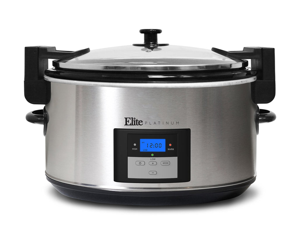 8.5-Quart Stainless Steel Programmable Slow Cooker with Locking Lid H715464