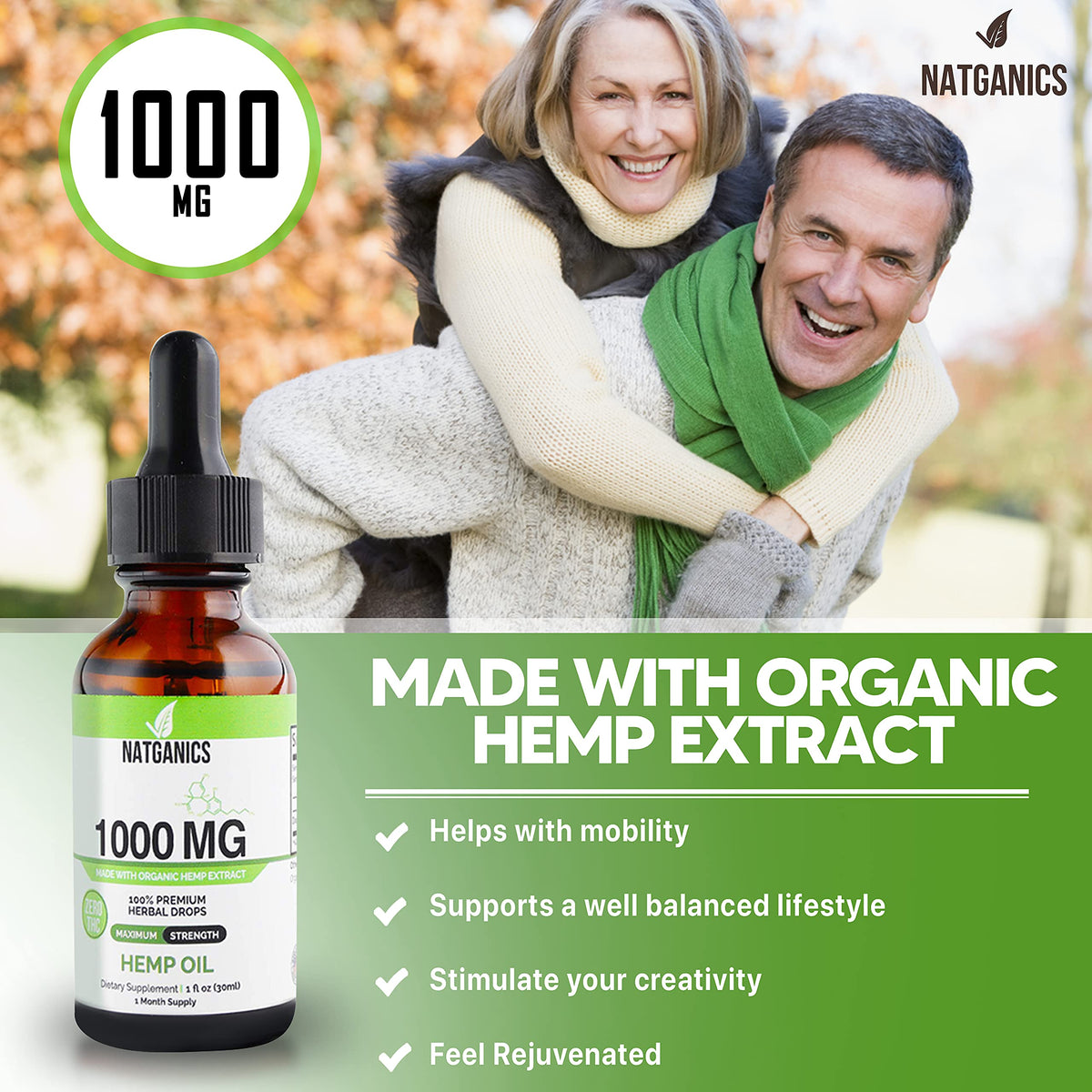 Organic Hemp Oil 1000mg W3741