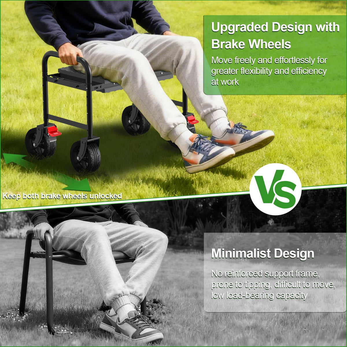 Rolling Garden Kneeler and Seat K759