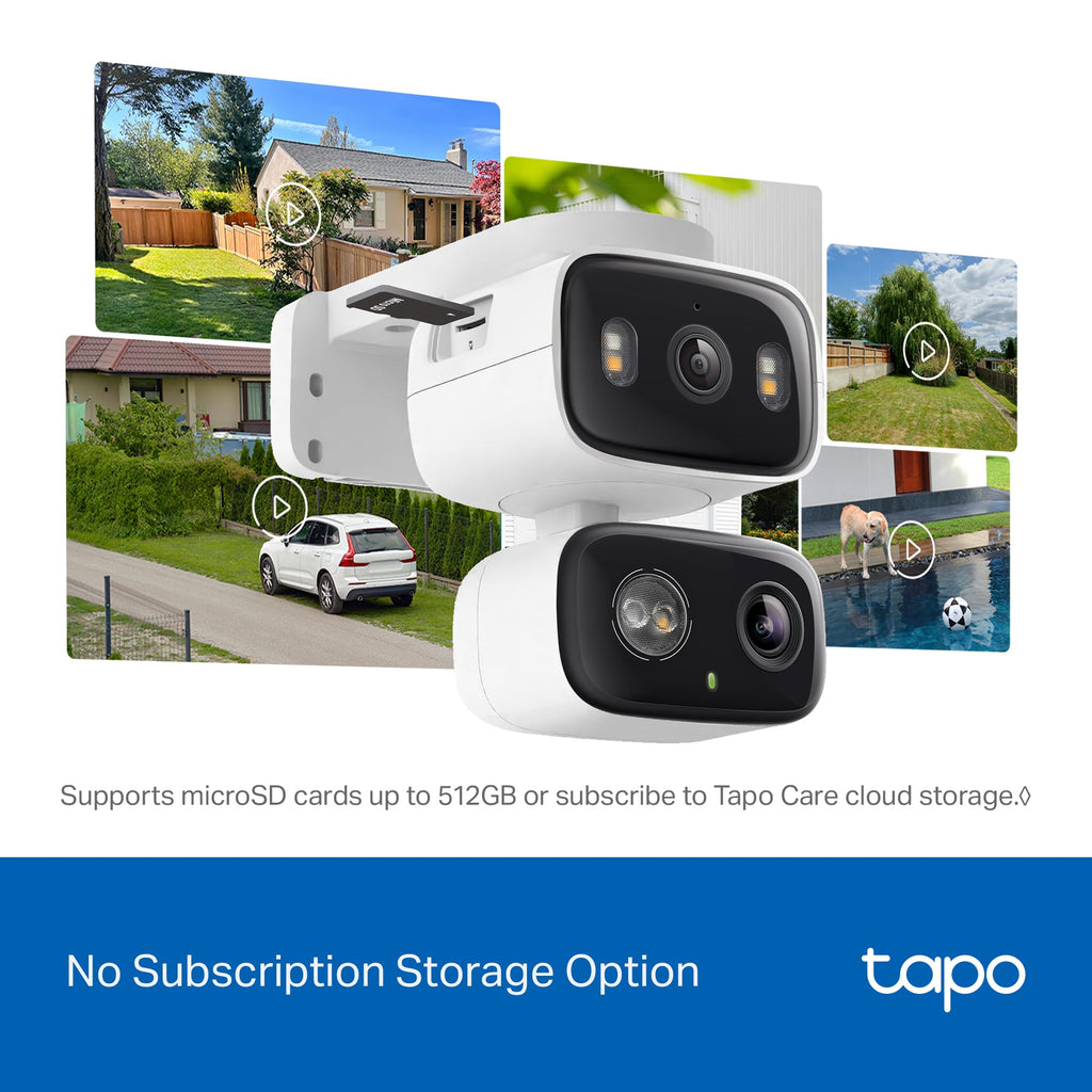 2K Indoor/Outdoor Dual Lens Pan/Tilt Wired Security Camera K98576