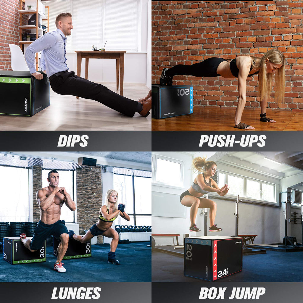 3 in 1 Foam Plyo Box 30”x24”x20” 440lb Weight Capacity O962