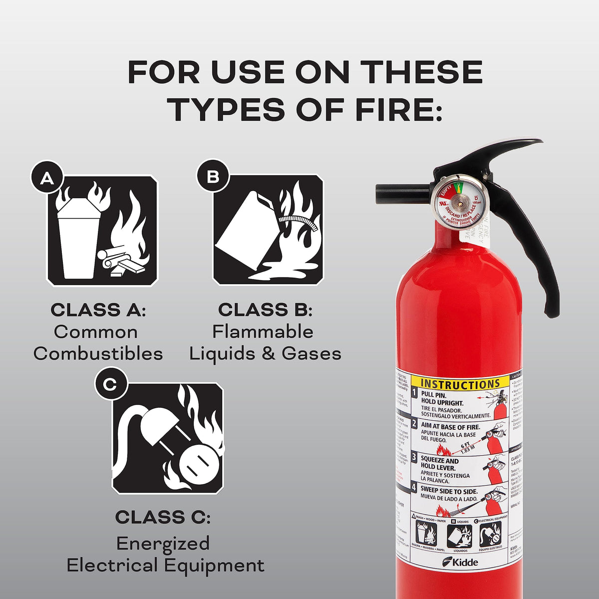 Kitchen + Home Fire Extinguisher Set H8857