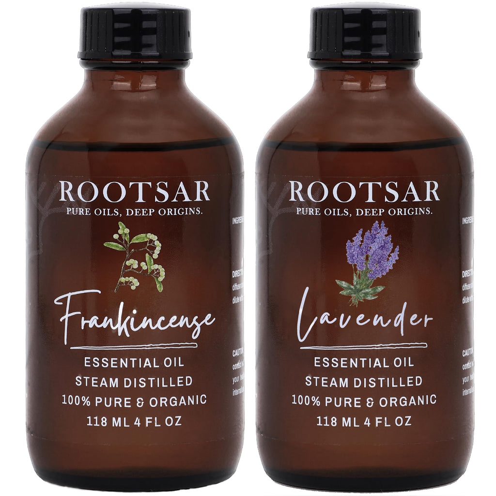 2 Pack Frankincense and Lavender Essential Oils 4 Fl Oz X631