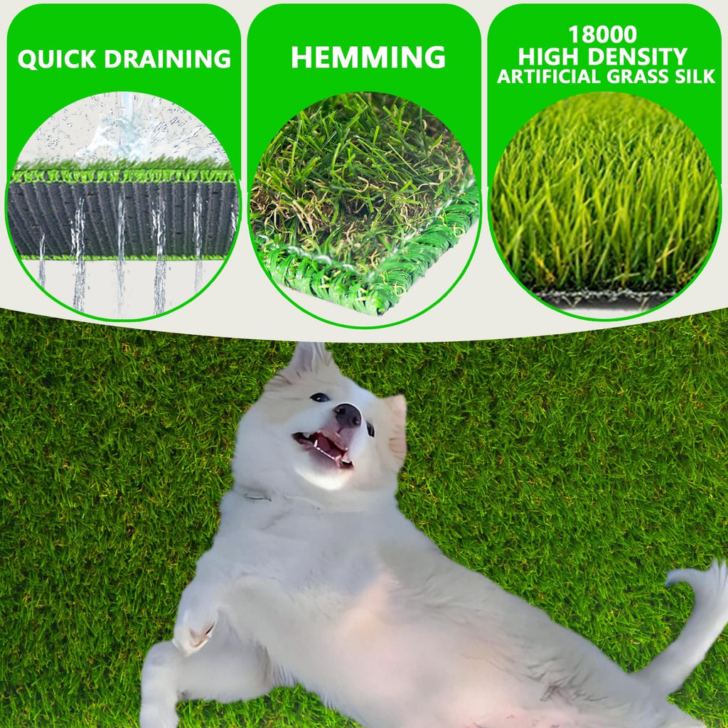 Reusable Artificial Grass Dog Loo System with Tray and Pee Pads, 35x23in B94796