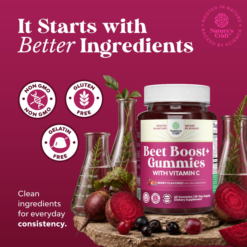 Beet Root Gummies with Vitamin C 60 Ct Z495330