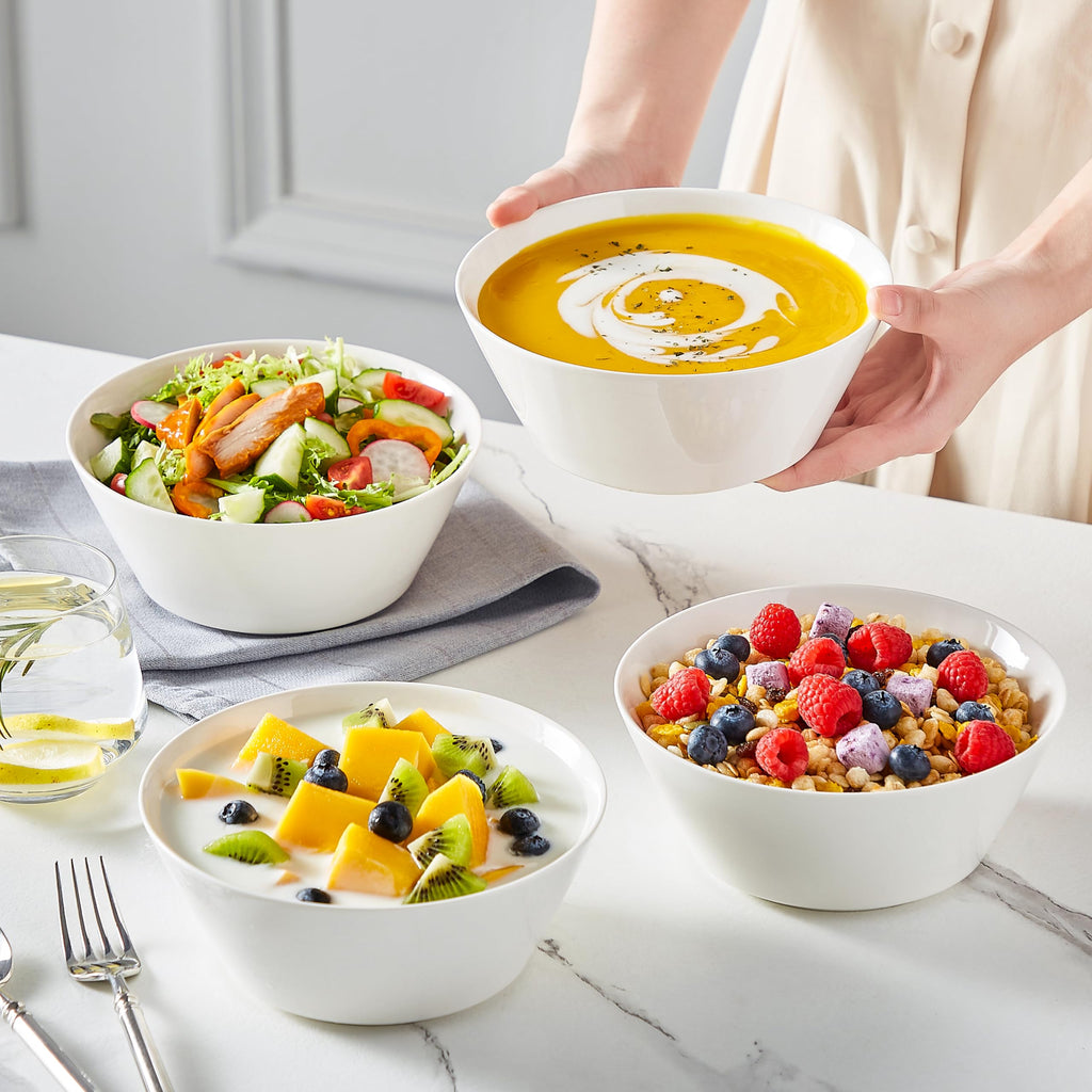 White 35 OZ Soup Bowls Set of 4 Y370314