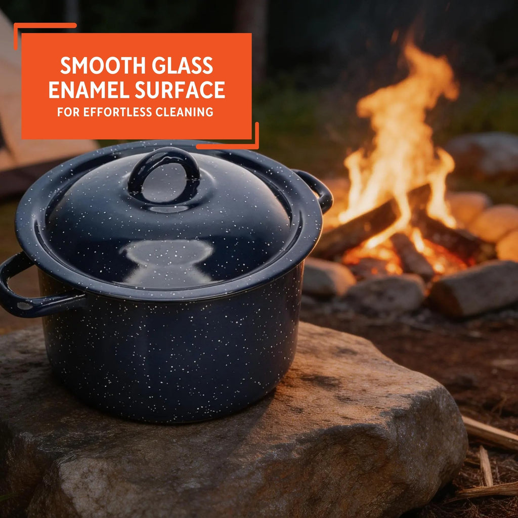 6 Qt Enamel Stock Pot T944