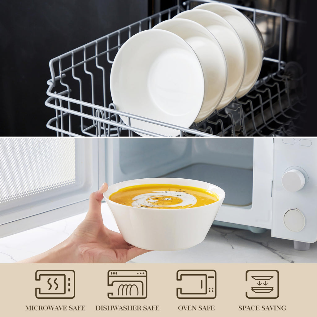 White 35 OZ Soup Bowls Set of 4 Y370314
