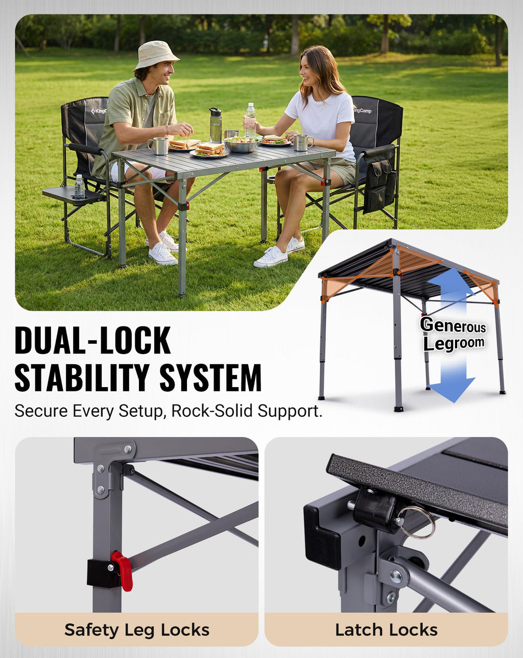 Adjustable Aluminum Camping Table J723