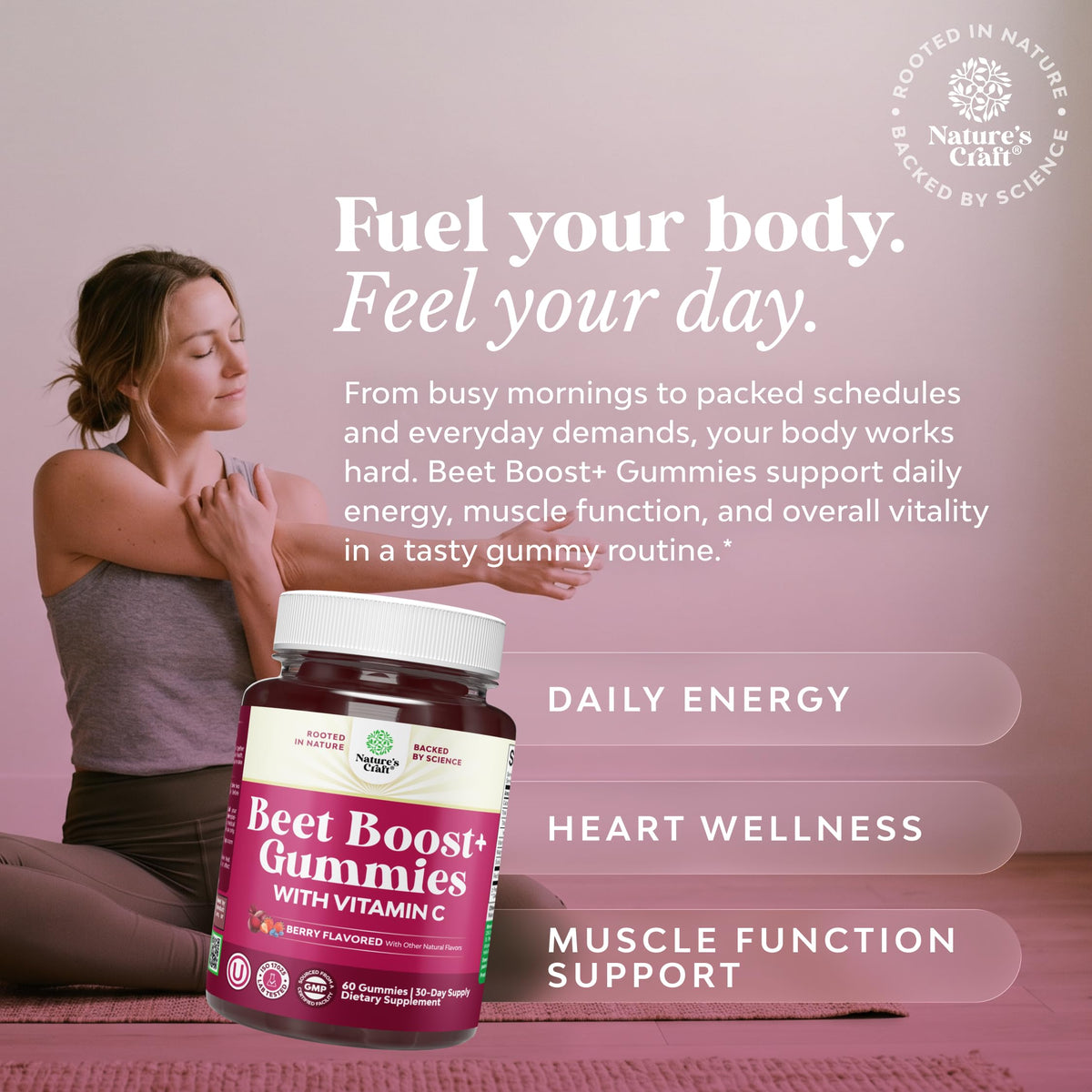 Beet Root Gummies with Vitamin C 60 Ct Z495330