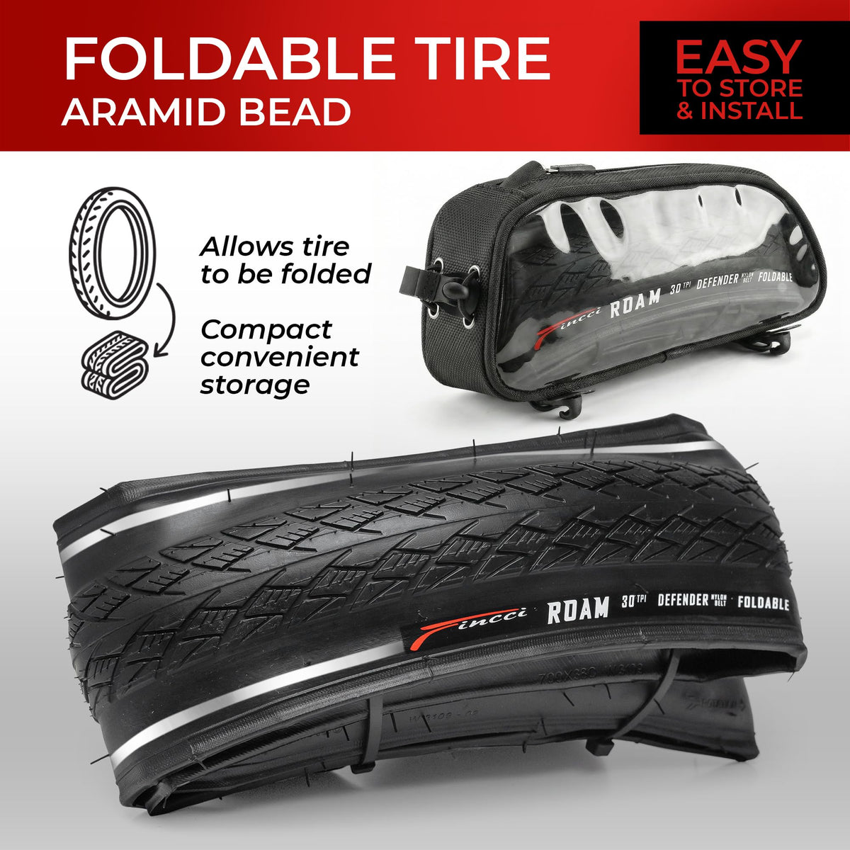700x38c Foldable Gravel Bike Tires U376