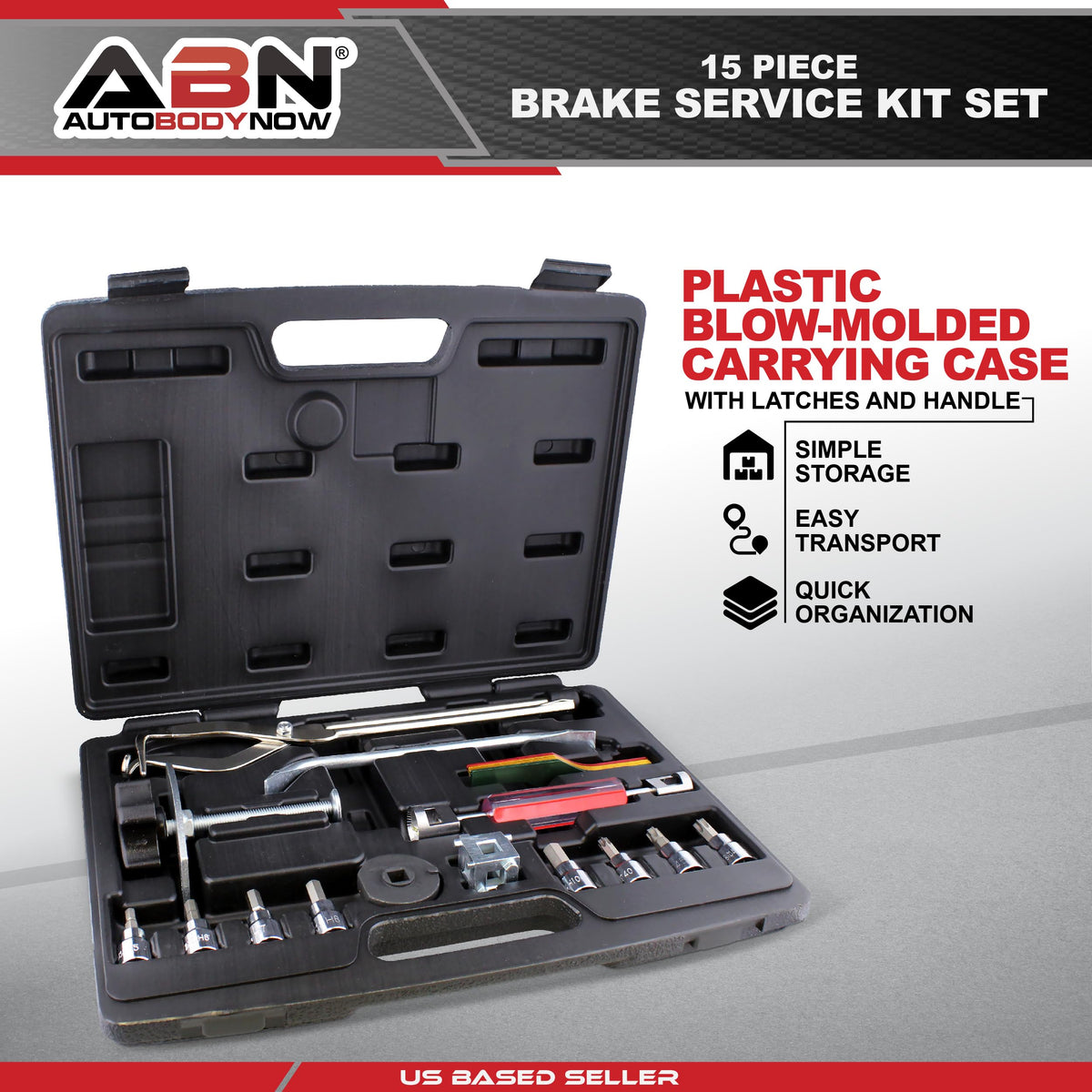 15-Piece Brake Kit with Brake Caliper Tool J873924