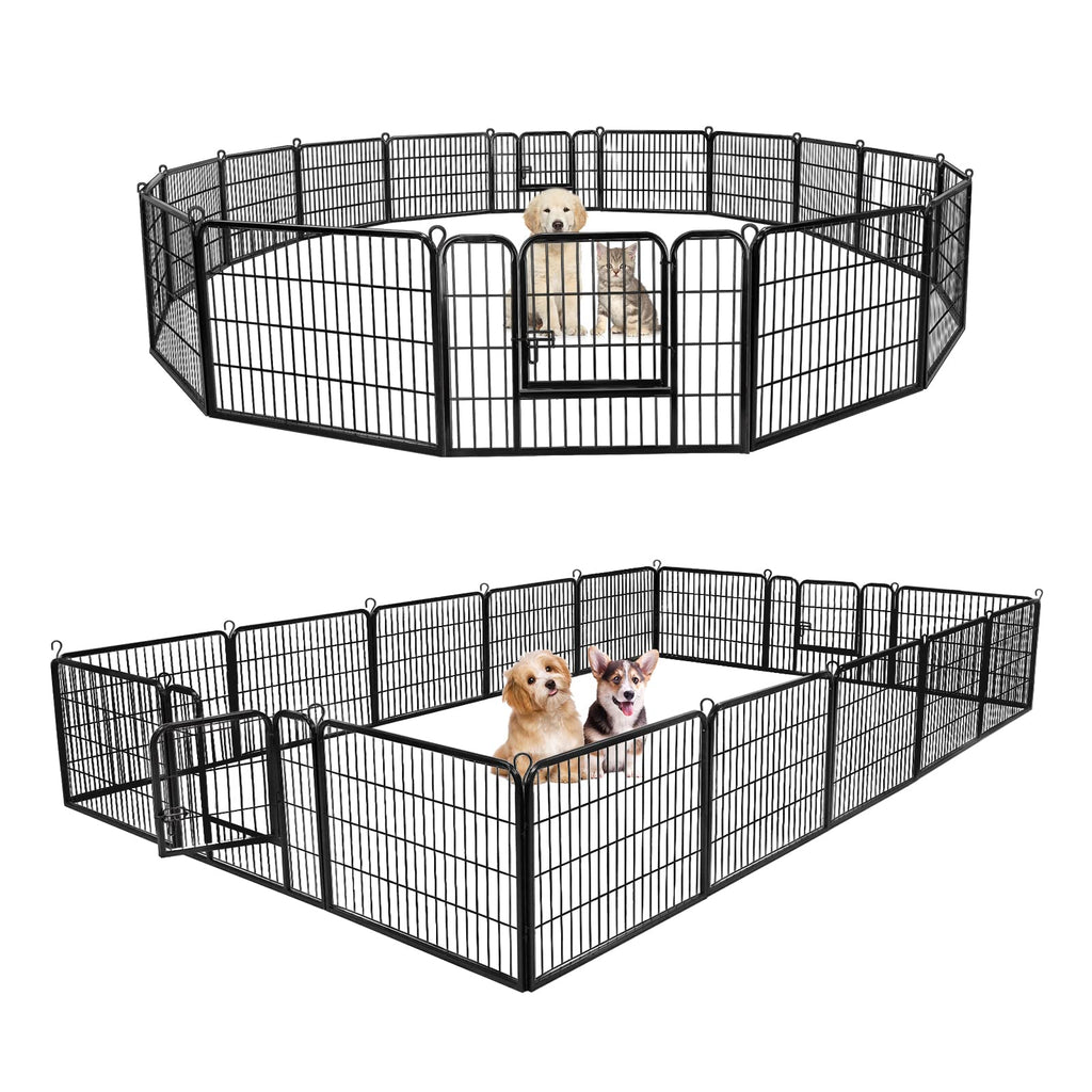 24 Inch 16 Panels Metal Dog Playpen T831