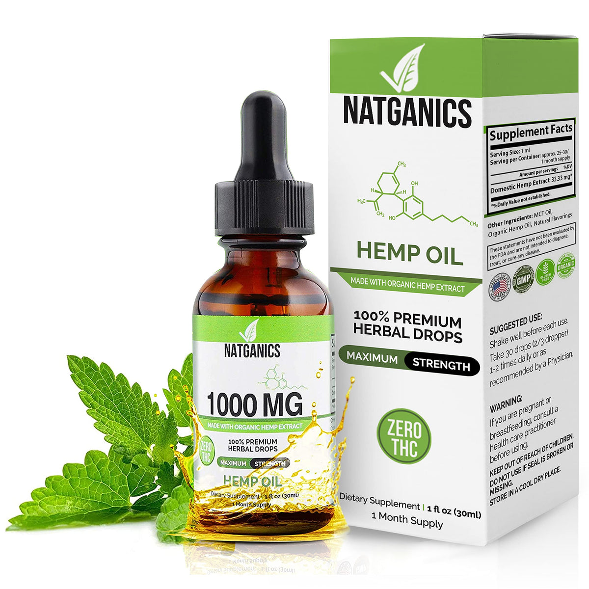 Organic Hemp Oil 1000mg W3741