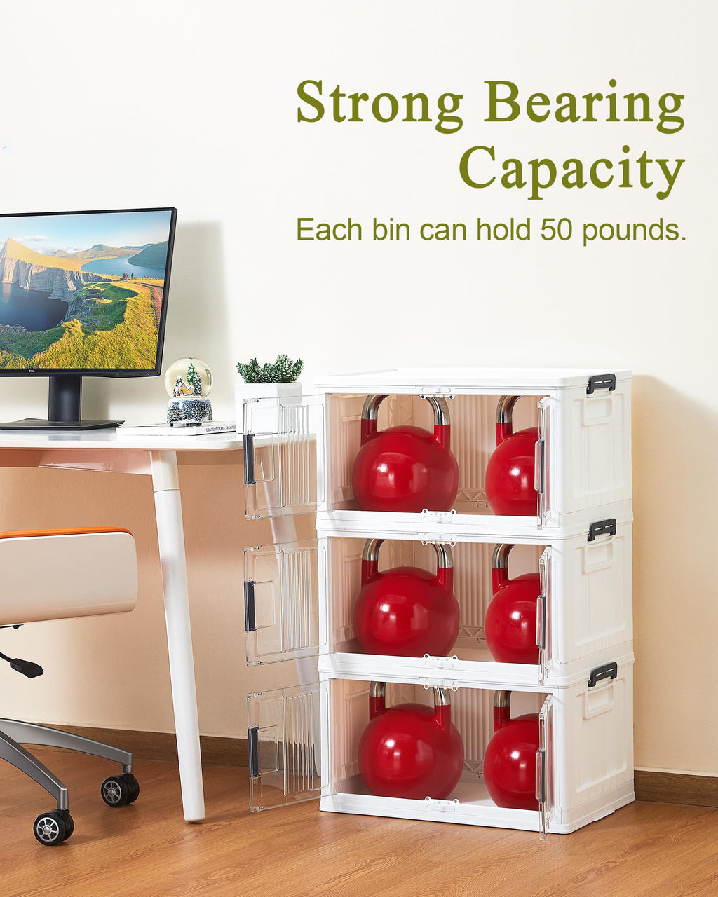 48QT Storage Bins with Lids, 4 Pack V79735