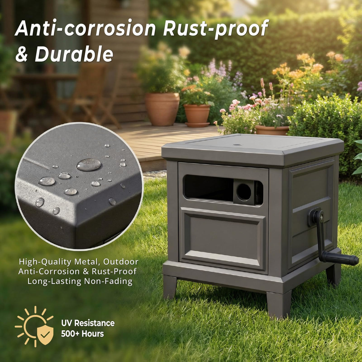 Heavy Duty Steel Garden Hose Reel Deck Box K2998
