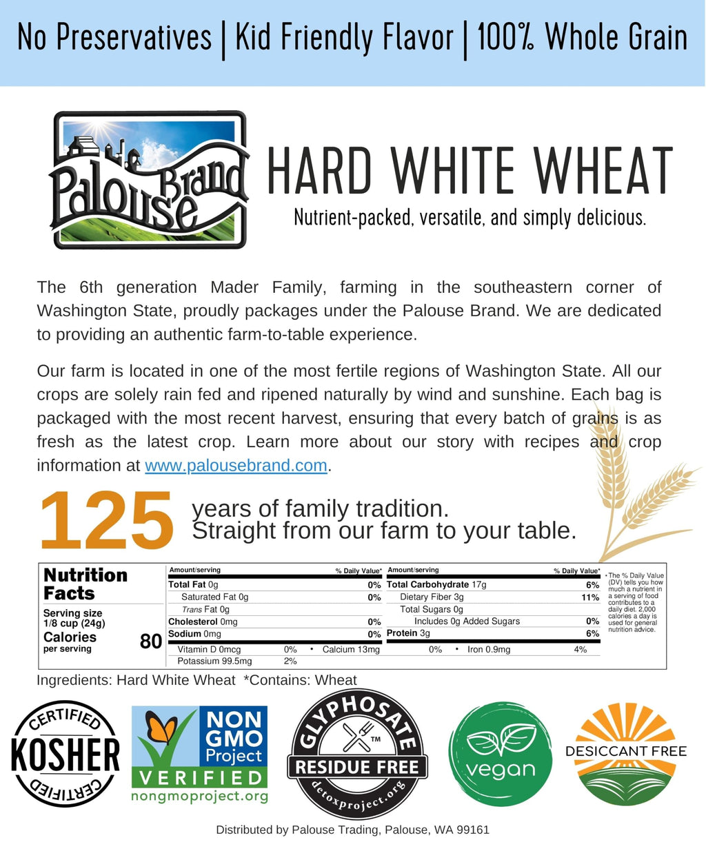 Hard White Wheat Berries 100 lbs S4864