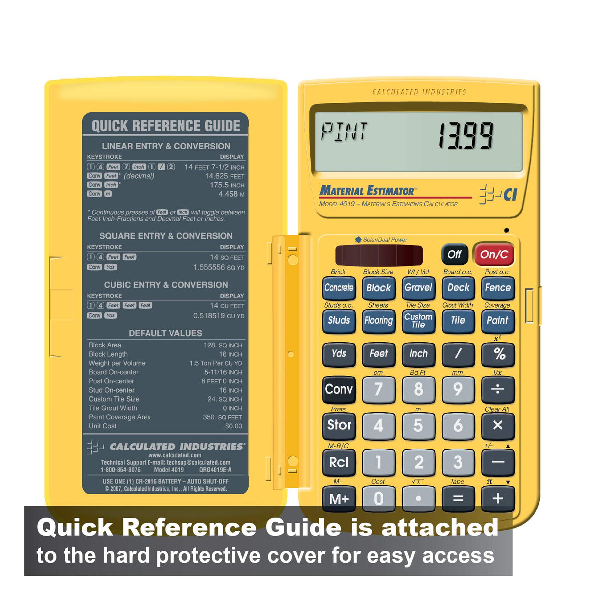 Material Estimator Calculator and Study Guide I65911