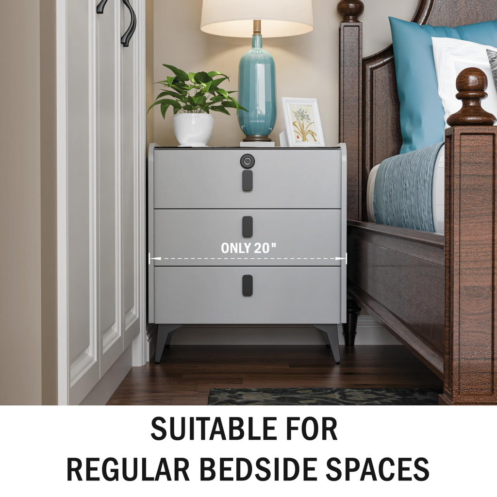 Fingerprint Lock Drawer Nightstand G78335