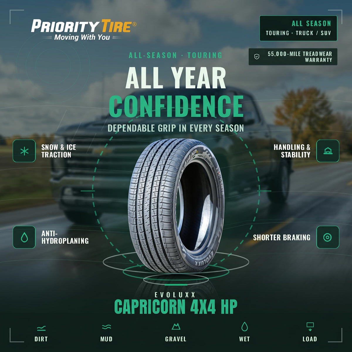 235/55R18 104V All Season XL Tire X390211