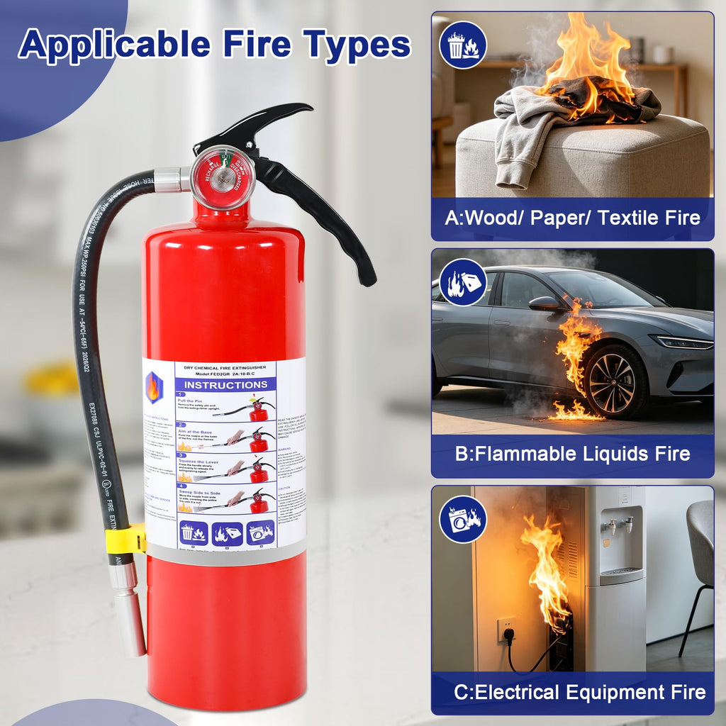 1 Pack 5lb ABC Dry Chemical Fire Extinguisher A777
