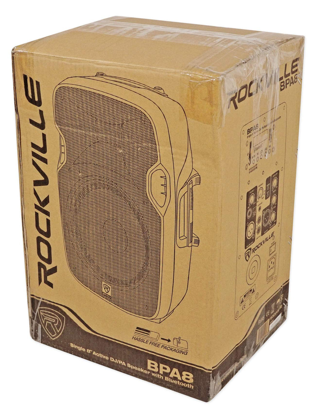 8" Powered DJ PA Speaker 2-Pack with Stands Z654809