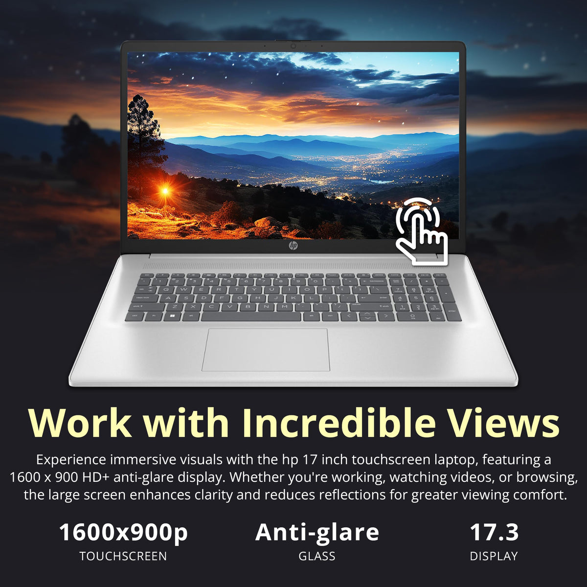 17.3" HD+ Touchscreen Laptop, AMD Ryzen 5, 16GB RAM, 1.5TB Storage, Silver M586