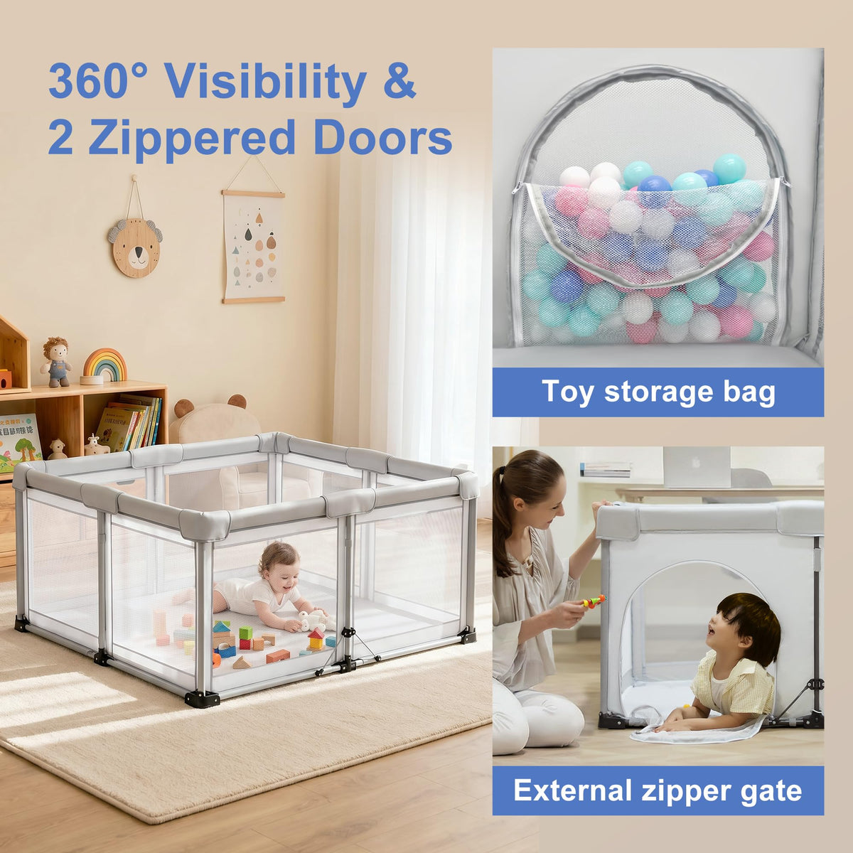 Foldable Baby Playpen L422