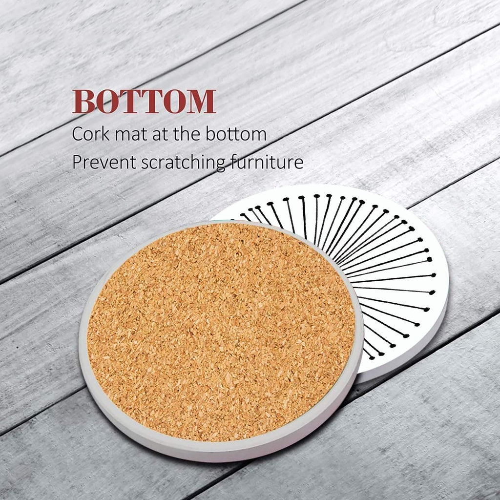 Set of 6 Ceramic Stone Coasters P183