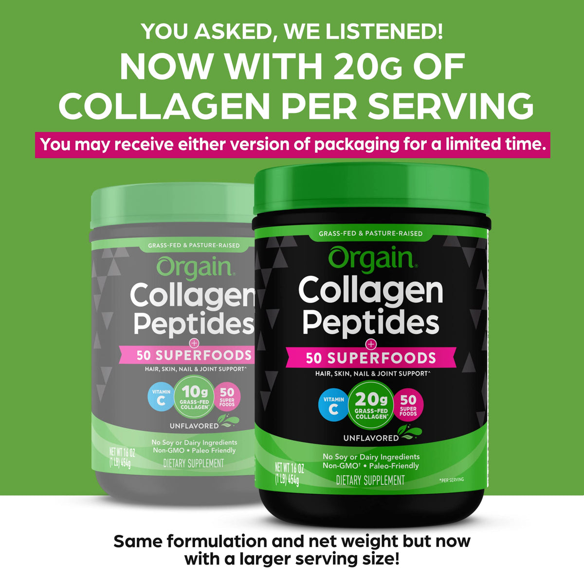 Hydrolyzed Collagen Powder with Organic Superfoods P41197