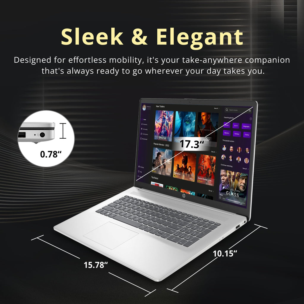 17.3" HD+ Touchscreen Laptop, AMD Ryzen 5, 16GB RAM, 1.5TB Storage, Silver M586