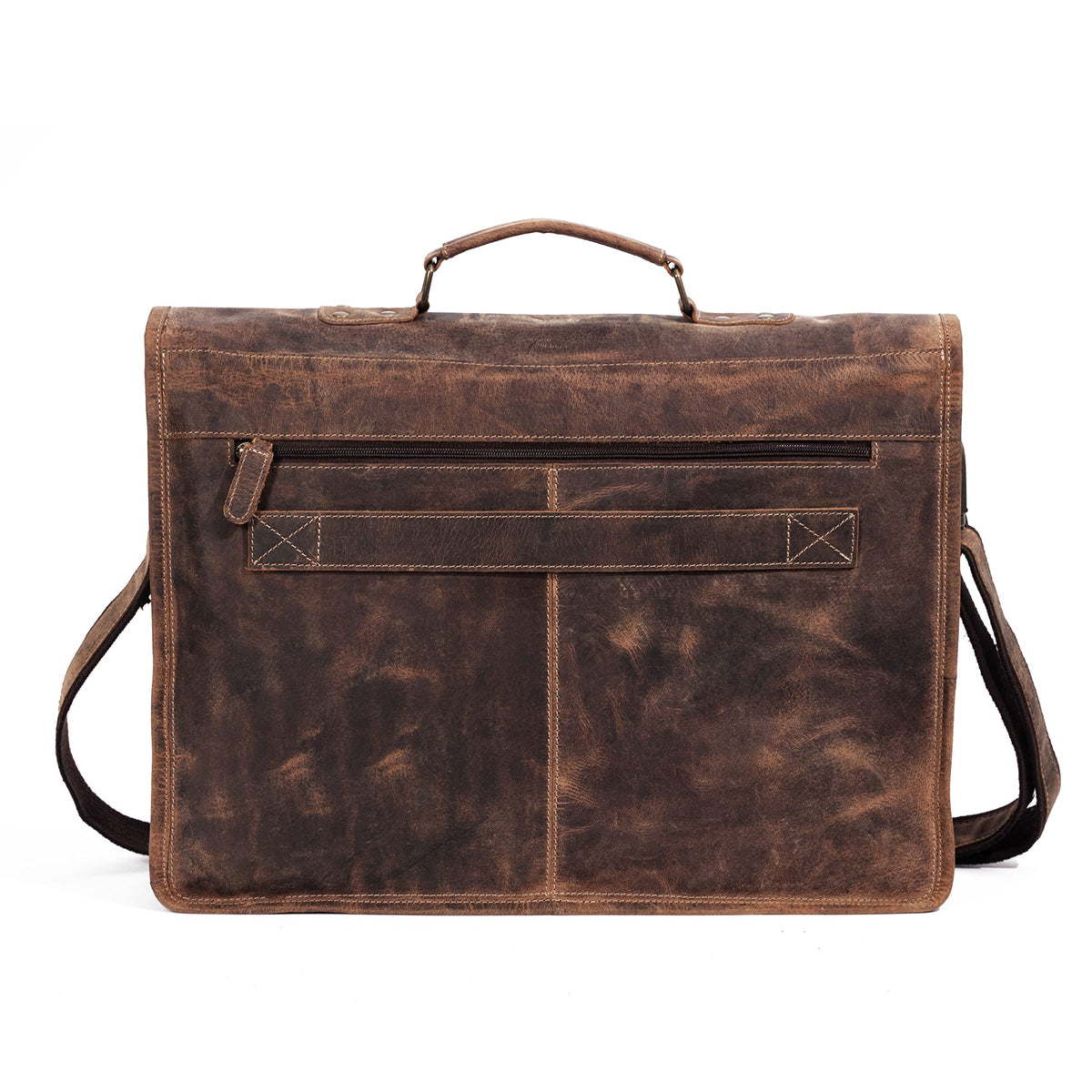 18 Inch Leather Laptop Messenger Bag K409436