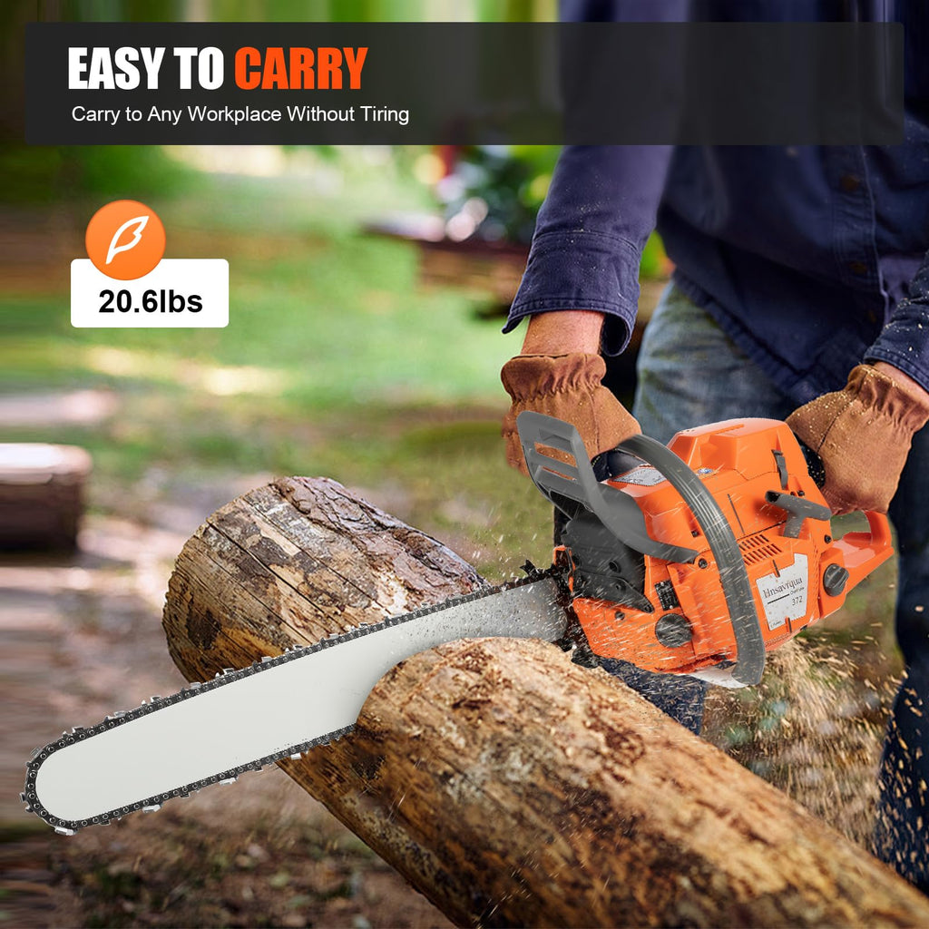 72CC Gas Chainsaw 2 Stroke 24'' Guide Board H649345