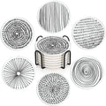 Set of 6 Ceramic Stone Coasters P183