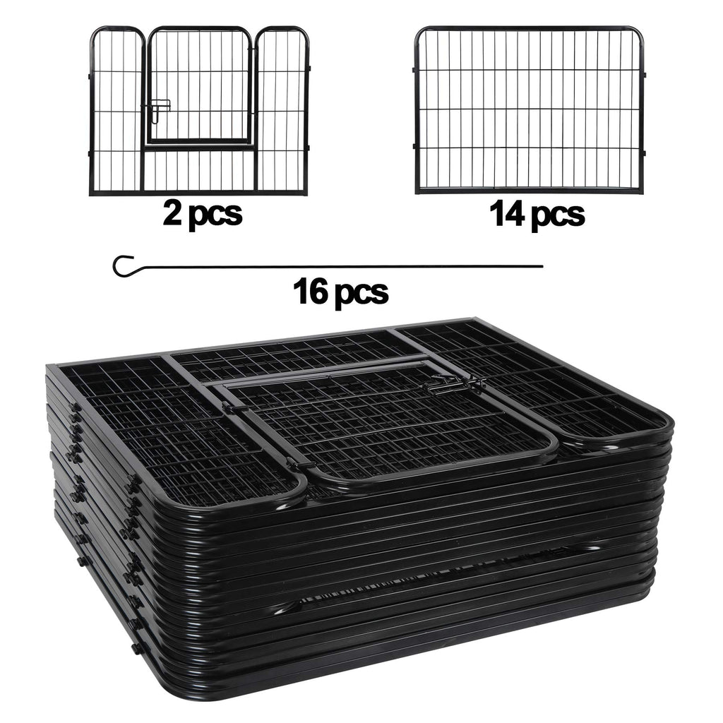 24 Inch 16 Panels Metal Dog Playpen T831