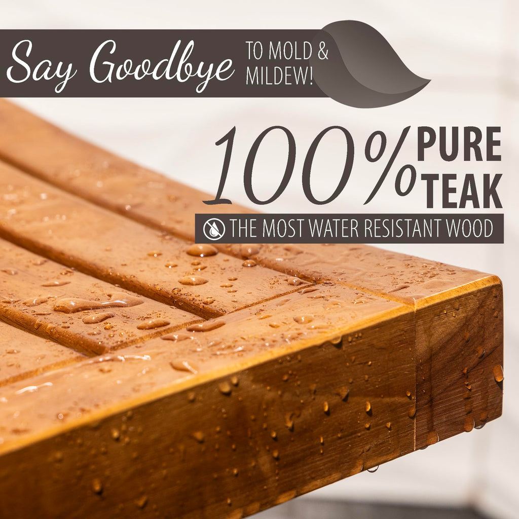 Teak Shower Bench 18 Inches O316239